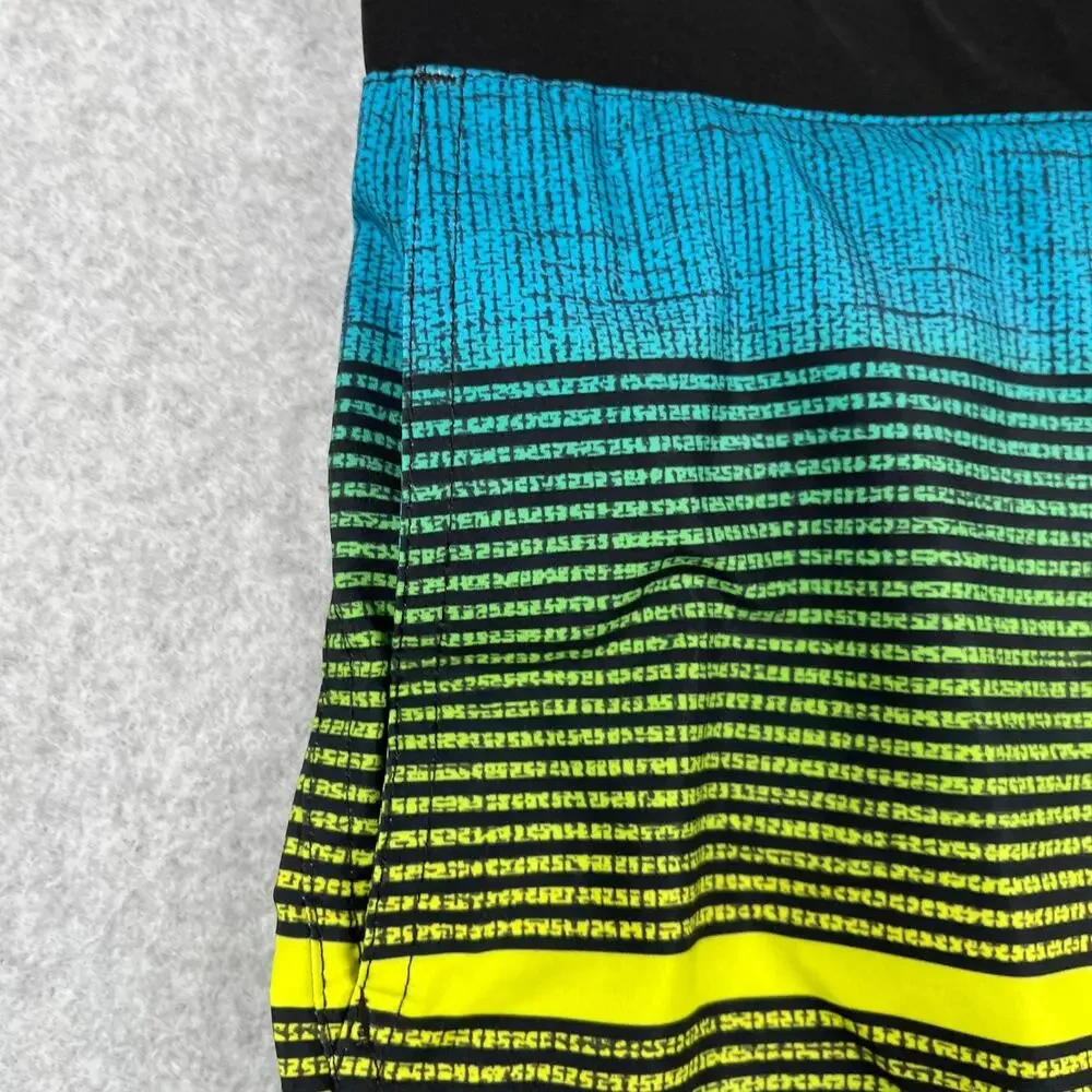 ZeroXposur Swim Trunks Mens Small Stretch Striped Board Shorts Bathing Suit Mens